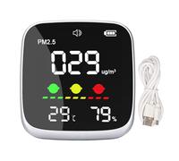 Tester della qualità dell'aria Rilevatore portatile di umidità della temperatura PM2.5 ad alta precisione per aule di uffici domestici