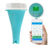 Tester dell'acqua Bluetooth per PH, ORP, EC, TDS, temperatura e cloro residuo, monitor intelligente galleggiante wireless per piscina, giardino e acquario