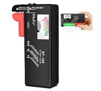 Tester di batterie con supporto magnetico, dispositivo di controllo preciso per batterie AA AAA C D 9V batterie a bottone 1,5 V, tester universale di batterie e batterie senza alimentazione