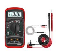 Tester di capacità LCR, AN8205C Multimetro digitale Auto Range Retroilluminazione Amperometro AC/DC Volt Ohm Tester Misuratore portatile Multimetro con termocoppia(AN8205C Red)