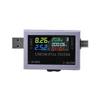 Tester di capacità USB+Type-C DC 4,5-50V 0-8A Voltmetro digitale multifunzione Amperometro Misuratore di potenza Modulo di potenza Tester di ricarica(USB TYPE-C)