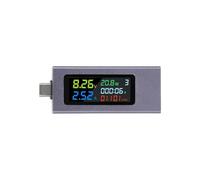 Tester di capacità USB+Type-C DC 4,5-50V 0-8A Voltmetro digitale multifunzione Amperometro Misuratore di potenza Modulo di potenza Tester di ricarica(Type-C)