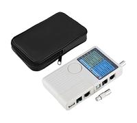 Tester di cavi di rete 4 in 1 RJ45, RJ11, USB e BNC, localizzatore di cavi LAN con display a LED e segnale acustico, testa cortocircuiti e cablaggi incrociati per tecnici e uso