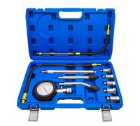 Tester di compressione per auto, 11 pezzi, set di test di compressione per motori a benzina, tester di compressione digitale, misuratore di compressione motore, cilindro, auto