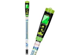 Tester di conducibilità TDS, EC metro per nutrienti idroponici, strumento di misura PPM (EC, PPM 500, PPM 700, CF, TEMP), lunga sonda con indicatore luminoso per grandi colture idroponice,DWC