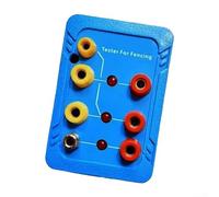 Tester di continuità di scherma Strumento di riparazione a doppia presa per Foil Epee Dispositivo di prova del cavo manuale Punta Trigger Pressione Abbigliamento in metallo Verifica della