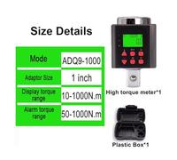 Tester di coppia, Adattatore for chiave dinamometrica digitale - Convertitore e misuratore di coppia elettronico di precisione con display LCD. Include 1/2"3/8"1/4(10-1000N.m)