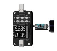Tester di corrente per telefoni cellulari e smartphone, tester di corrente, misuratore di tensione per connettori di tipo C - per la localizzazione dei guasti di tablet elettricisti su prese fili e