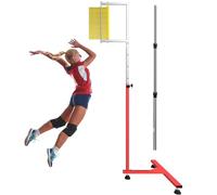 Tester di misurazione del salto per pallavolo montato a pavimento,strumento di misurazione del salto verticale,allenamento di salto regolabile,reset in un secondo per pallavolo yellow-4.6-9.2ft