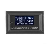 Tester di parametri elettrici 33V3A per il monitoraggio dello stato della batteria con tensione, capacità, temperatura e misurazione corrente e funzione di allarme (bianco)