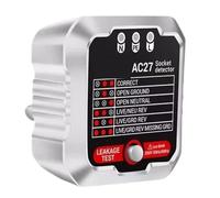 Tester Di Presa Test Di Tensione Rilevatore Di Presa Terra Zero Linea Polarità Fase Strumento Di Controllo Controllo Circuito Leggero E Portatile(White)