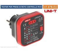 TESTER DI PRESE DI RETE CON FUNZIONE DI CONTROLLO RCD UT-07B-EU UNI-T