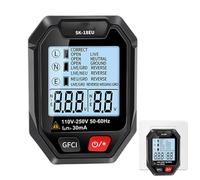Tester di prese, Tester di prese di corrente - Tester di uscita del tester di presa digitale plug-in | Il tester di uscita con display LCD rileva i problemi co