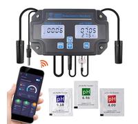 Tester di qualità dell'acqua WLAN, monitor pH 6 in 1, misura pH/EC/TDS/salinità/peso e temperatura, monitoraggio delle applicazioni online 24 ore e registrazione dei dati curvi, misuratore di pH