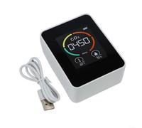 Tester di qualità dell'aria Display LCD Alimentazione USB | Campo di misurazione 400-5000ppm, passi precisi 1ppm, temperatura 0-50°C, umidità 0-99%, calibrazione automatica