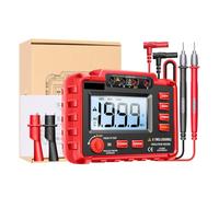 Tester di Resistenza D'isolamento Mh11 500v 1000v Display | Abs, Gomma e Ottone, Indicazione Alta Tensione e Circuito Completo, Rosso, Uso Esterno