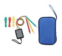 Tester di rotazione sequenziale, SP8030 Indicatore di rotazione di fase digitale con borsa per il trasporto LED Buzzer Misuratore di sequenza di fase 200 V-480 V CA
