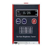 Tester di rugosità superficiale, Profilometro portatile ad alta precisione con blocco di calibrazione standard, campo di misurazione Ra/Rq 0.05-15.0μm Rz/Rt 0.1-50.0μm, ricaricabile