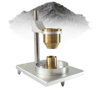 Tester di scorrevolezza per polveri, misuratore di scorrevolezza per polveri Hall con imbuto a 60° e livella a bolla, tazza da 25 cm³, per polveri metalliche e ceramiche(Brass,2.5mm)