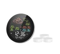 Tester di temperatura esterna e interna dell'orologio del display digitale a colori della stazione meteorologica multifunzionale intelligente da 5,3 pollici for casa/ufficio(3)