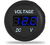 Tester di tensione DC 12V Display a LED Voltmetro Display Digitale Voltmetro Impermeabile Meter per Auto Moto 6-30V Blu