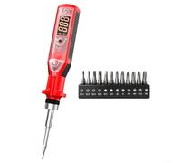 Tester di tensione digitale con display LED intelligente, rilevatore CA senza contatto, luce sonora con triplo allarme, cacciavite elettrico per la manutenzione del cablaggio domestico (13 pezzi)