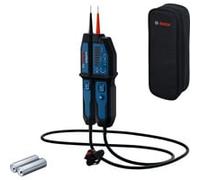 Bosch Professional Tester di tensione GVT 1000-15 (test di tensione fino a 1000 V AC/DC, feedback LED, cicalino, avvisi di vibrazione, IP65, torcia incorporata, cavo da 125 cm, 2x1,5 V LR03 (AA))