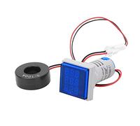 Tester di tensione in corrente alternata con display a LED a 3 cifre Voltmetro multifunzione Amperometro Quadro multimetro quadrato(Blu)