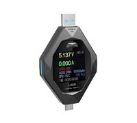Tester di Tensione USB di Tipo C, Misuratore di Tensione e Corrente, Monitor CC 3,6-32 V 0,1-8 A, Strumento Multifunzione per L'Analisi e il