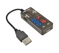 Tester di tensione USB, tester voltmetro amperometro con doppio display a LED, rilevatore di capacità di potenza 3.2-10V 0-3A per analisi di ricarica rapida QC2.0 e controllo dello stato