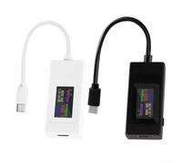 Tester di tipo C per rilevazione di protocollo di corrente di tensione, con memoria dati, per giocatori digitali e appassionati di elettronica (bianco)