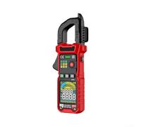 Tester digitale a morsetto vero per rms 600 A AC DC, tester di tensione di corrente con NCV Live Wire Detection Display retroilluminato Torcia Temperatura Duty Cycle Auto Ranging multimetro per