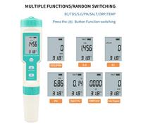Tester digitale della qualità dell'acqua Penna PH TDS TEMP EC Salinità SG
