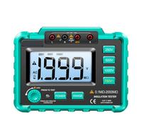 Tester Digitale di Resistenza D’isolamento Verde | Indicazione Alta Tensione, Circuito di Protezione Completo, Uso Esterno, Luce LED Hv On, ABS Gomma Ottone