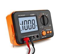 Tester Digitale di Resistenza Isolamento, Misuratore di Resistenza di Isolamento Megaohmmetro YF-VC60B+, Tester di Tensione 250/500/1000 V, Megaohmmetro con Display LCD Retroilluminato, Blocco Dati