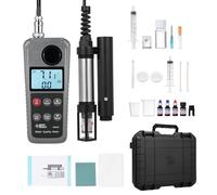 Tester digitale for ossigeno disciolto 6 in 1 Rilevatore di qualità dell'acqua Valore pH Temperatura Misuratore di ossigeno azoto ammoniaca per Giardini