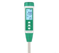 Tester digitale nutriente per suolo per misurazione N/P/K e temperatura, retroilluminazione LCD, letture in 3 secondi, ABS + sonda in metallo (tester azoto)