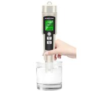Tester digitale per acqua, Misuratore di pH 4 in 1, tester arricchito di idrogeno, retroilluminazione, ORP, H2, TEMP, penna di prova portatile, rilevatore di qualità acqua for acquario da piscina