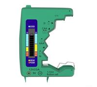 Tester digitale per batterie con display LCD per batterie AA, AAA, C, D, N, 9 V, strumento diagnostico elettrico color argento