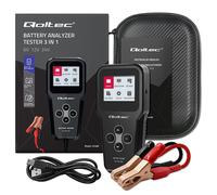 Tester digitale per batterie Qoltec 3 in 1 con LCD | Menu polacco | 6 V | 12 V |