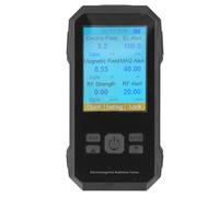 Tester EMF Rilevatore di radiazioni del campo elettromagnetico digitale ad alta precisione Caccia ai fantasmi Cucina Ufficio Industria Materiale ABS (Nera)