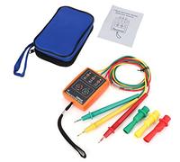 Tester Fasi 60 V ~ 600 V AC, EIMZU Tester Rotazione Fasi, Tester Portatile Tester Portatile Tester Necessario, Dotato di Morsetti a Coccodrillo e Display del Tester del Cicalino