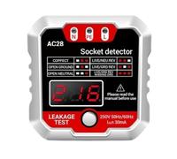 Tester For Prese Con Display Digitale LCD For Test Di Corrente For Testare Corrente/interruttori Dispersione Diagnostica Rapida Accurata(White)