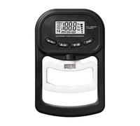 Tester forza presa,dinamometro presa manuale,396libbre/180kg,archiviazione dati,impugnatura regolabile,può memorizzare 19dati utente,utilizzato l'osservazione progressi dati allenamento(Black)