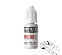 Tester in acciaio inossidabile 304/316 - Liquido per analisi rapida, recipiente di prova portatile da 12 ml | Kit di verifica professionale per qualità del metallo, erogazione cucina Sanitario per