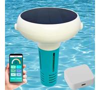 Tester intelligente per l'acqua della piscina, monitor galleggiante wireless 7 in 1 per PH/ORP/EC/TDS/sale/Temp/CL, ad energia solare per piscine, spa, idroponica