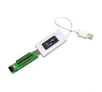 Tester LCD USB per la capacità della batteria, misuratore di corrente di tensione con resistenza di carico per power bank telefono analisi delle prestazioni di ricarica (bianco)