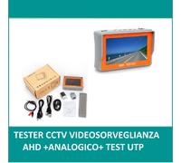 TESTER MONITOR TFT 4,3" TELECAMERE AHD TVI CVI CVBS DA POLSO USCITA 12V UTP