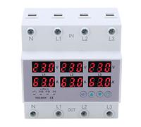 Tester Multifase per Voltmetro Amperometro su Guida DIN, Protezione da Sovracorrente Automatica da Sovratensione AC 390-500V(63A)