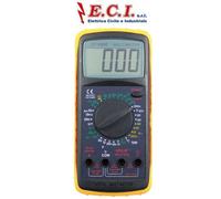 TESTER MULTIMETRO DIGITALE CON BUZZER CAPACIMETRO TERMOMETRO PROFESSIONALE